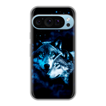 Силиконовый чехол на Google Pixel 9 Pro с принтом Волки Силиконовый чехол на Google Pixel 9 Pro с принтом Волки