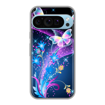 Силиконовый чехол на Google Pixel 9 Pro с принтом Бабочки