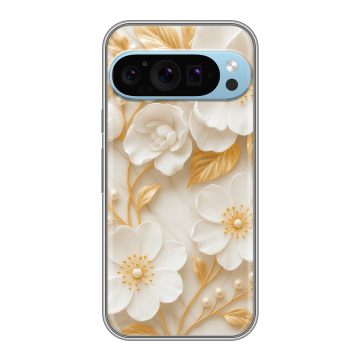 Силиконовый чехол на Google Pixel 9 Pro с принтом Цветы
