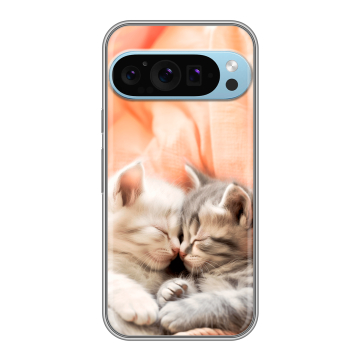 Силиконовый чехол на Google Pixel 9 Pro с принтом Котята Силиконовый чехол на Google Pixel 9 Pro с принтом Котята