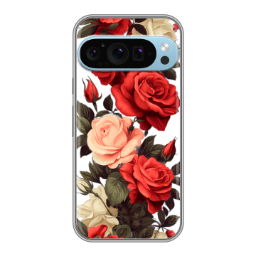 Силиконовый чехол на Google Pixel 9 Pro с принтом Розы Силиконовый чехол на Google Pixel 9 Pro с принтом Розы