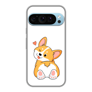 Силиконовый чехол на Google Pixel 9 Pro с принтом Корги Силиконовый чехол на Google Pixel 9 Pro с принтом Корги