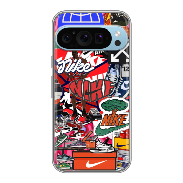 Силиконовый чехол на Google Pixel 9 Pro с принтом Найк Nike яркий Силиконовый чехол на Google Pixel 9 Pro с принтом Найк Nike яркий