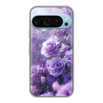 Силиконовый чехол на Google Pixel 9 Pro с принтом Розы цветы Силиконовый чехол на Google Pixel 9 Pro с принтом Розы цветы