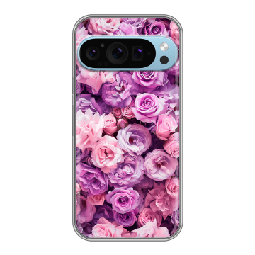Силиконовый чехол на Google Pixel 9 Pro с принтом лавандовые розы