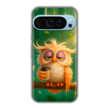 Силиконовый чехол на Google Pixel 9 Pro с принтом сова