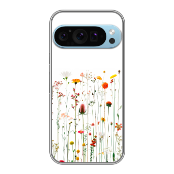 Силиконовый чехол на Google Pixel 9 Pro с принтом цветы Силиконовый чехол на Google Pixel 9 Pro с принтом цветы