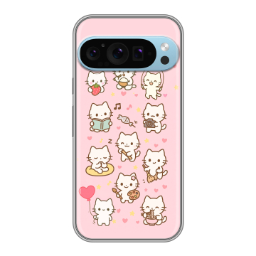 Силиконовый чехол на Google Pixel 9 Pro с принтом Hello Kitty Хелоу Кити