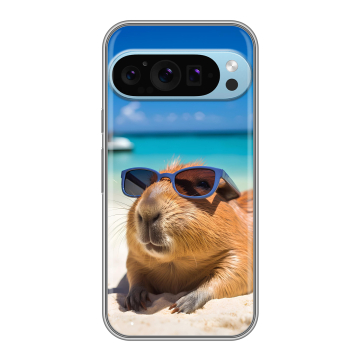 Силиконовый чехол на Google Pixel 9 Pro с принтом Капибара