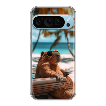 Силиконовый чехол на Google Pixel 9 Pro с принтом Капибара