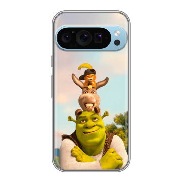 Силиконовый чехол на Google Pixel 9 Pro с принтом Шрек Shrek