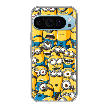 Силиконовый чехол на Google Pixel 9 Pro с принтом Миньоны