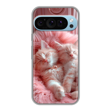 Силиконовый чехол на Google Pixel 9 Pro с принтом котята котики Силиконовый чехол на Google Pixel 9 Pro с принтом котята котики
