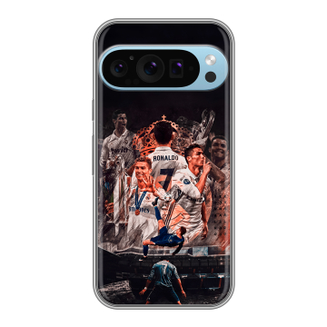 Силиконовый чехол на Google Pixel 9 Pro с принтом Реал Роналдо Real Ronaldo Силиконовый чехол на Google Pixel 9 Pro с принтом Реал Роналдо Real Ronaldo