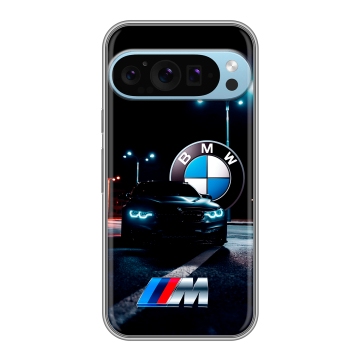 Силиконовый чехол на Google Pixel 9 Pro с принтом БМВ BMW Силиконовый чехол на Google Pixel 9 Pro с принтом БМВ BMW
