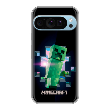 Силиконовый чехол на Google Pixel 9 Pro с принтом Майнкрафт Minecraft