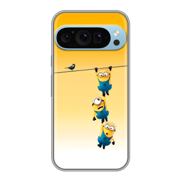 Силиконовый чехол на Google Pixel 9 Pro с принтом Миньоны