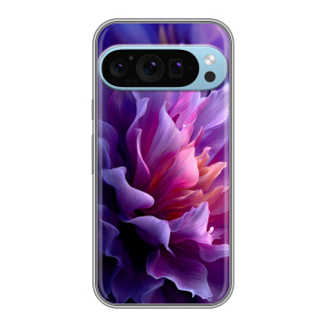 Силиконовый чехол на Google Pixel 9 Pro с принтом женский цветы