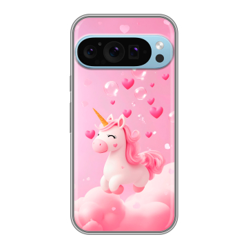 Силиконовый чехол на Google Pixel 9 Pro с принтом Единорог