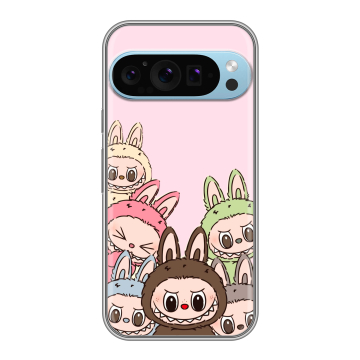 Силиконовый чехол на Google Pixel 9 Pro с принтом Лабубу