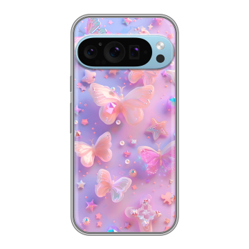 Силиконовый чехол на Google Pixel 9 Pro с принтом Бабочки Силиконовый чехол на Google Pixel 9 Pro с принтом Бабочки