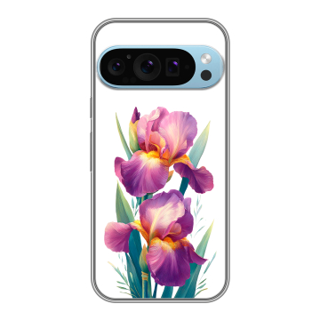 Силиконовый чехол на Google Pixel 9 Pro с принтом Цветы орхидеи