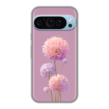 Силиконовый чехол на Google Pixel 9 Pro с принтом Цветы