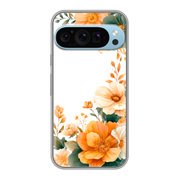 Силиконовый чехол на Google Pixel 9 Pro с принтом Цветы принт