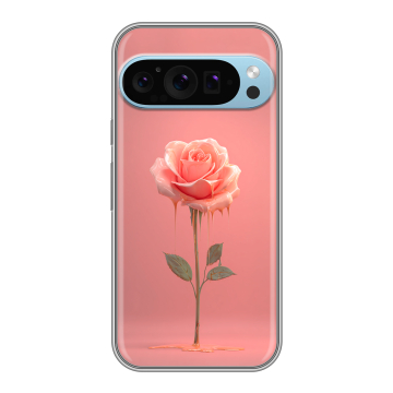 Силиконовый чехол на Google Pixel 9 Pro с принтом Розовая роза