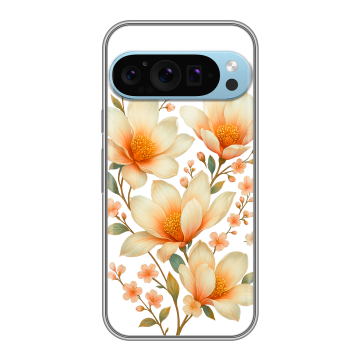Силиконовый чехол на Google Pixel 9 Pro с принтом Цветы