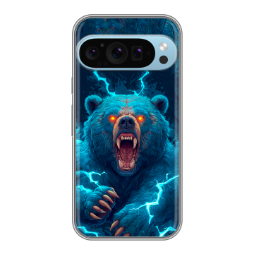 Силиконовый чехол на Google Pixel 9 Pro с принтом Медведь