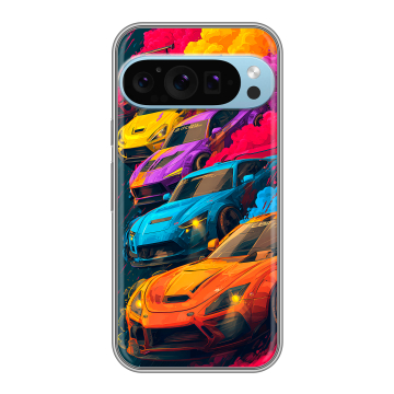 Силиконовый чехол на Google Pixel 9 Pro с принтом Тачки