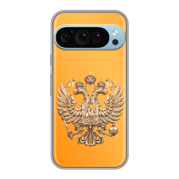 Силиконовый чехол на Google Pixel 9 Pro с принтом Герб Флаг России