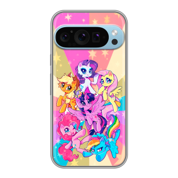 Силиконовый чехол на Google Pixel 9 Pro с принтом My little pony Дружба чудо