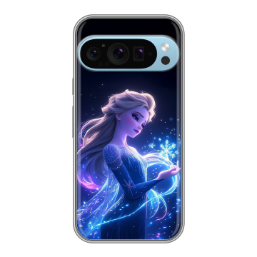 Силиконовый чехол на Google Pixel 9 Pro с принтом Холодное сердце Frozen