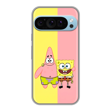Силиконовый чехол на Google Pixel 9 Pro с принтом Спанч боб Спанчбоб