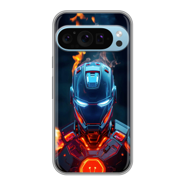 Силиконовый чехол на Google Pixel 9 Pro с принтом IronMan Железный человек Силиконовый чехол на Google Pixel 9 Pro с принтом IronMan Железный человек