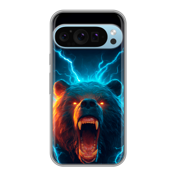Силиконовый чехол на Google Pixel 9 Pro с принтом Медведь