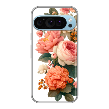 Силиконовый чехол на Google Pixel 9 Pro с принтом цветы