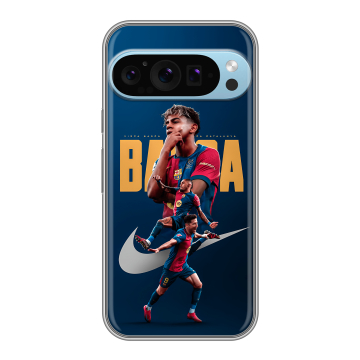 Силиконовый чехол на Google Pixel 9 Pro с принтом Барселона Barca Yamal 