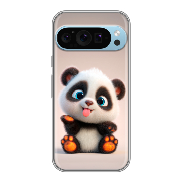Силиконовый чехол на Google Pixel 9 Pro с принтом милая панда