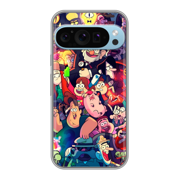 Силиконовый чехол на Google Pixel 9 Pro с принтом Gravity Falls Гравити Фолз