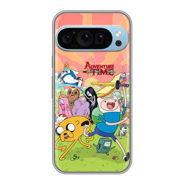 Силиконовый чехол на Google Pixel 9 Pro с принтом Adventure time Время приключений