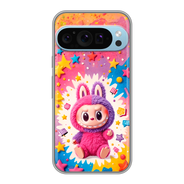 Силиконовый чехол на Google Pixel 9 Pro с принтом Labubu Лабубу