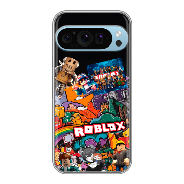 Силиконовый чехол на Google Pixel 9 Pro с принтом Roblox Роблокс