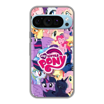 Силиконовый чехол на Google Pixel 9 Pro с принтом My little pony Дружба чудо