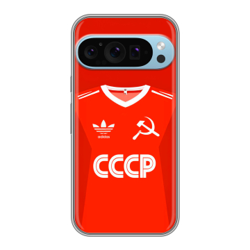 Силиконовый чехол на Google Pixel 9 Pro с принтом Флаг Герб СССР