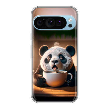 Силиконовый чехол на Google Pixel 9 Pro с принтом смешная панда Силиконовый чехол на Google Pixel 9 Pro с принтом смешная панда