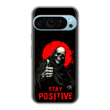 Силиконовый чехол на Google Pixel 9 Pro с принтом смешной скелет