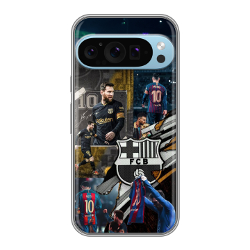 Силиконовый чехол на Google Pixel 9 Pro с принтом Messi Barcelona